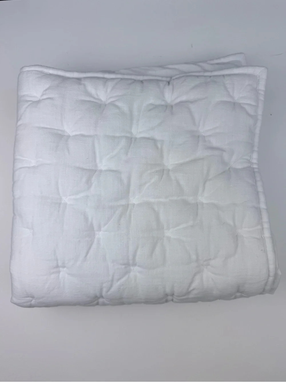 POTTERY BARN Euro Sham White Quilted pillow cover